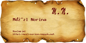 Mözl Norina névjegykártya